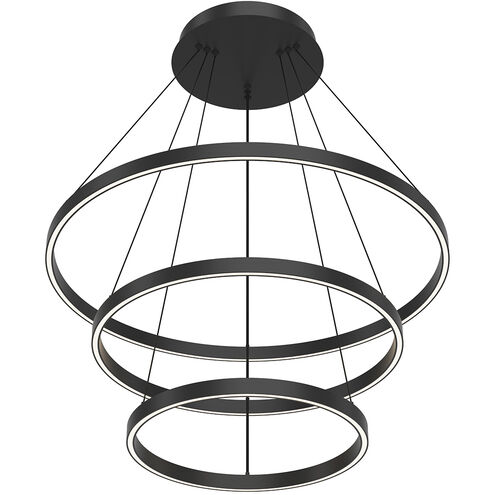 Cerchio LED 31.5 inch Black Chandelier Ceiling Light