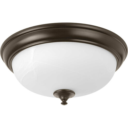 LED Alabaster LED 15 inch Antique Bronze Flush Mount Ceiling Light, Progress LED