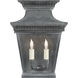 Chapman & Myers Elsinore 2 Light 15.75 inch Weathered Zinc Outdoor Wall Lantern, Medium