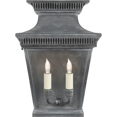 Chapman & Myers Elsinore 2 Light 15.75 inch Weathered Zinc Outdoor Wall Lantern, Medium