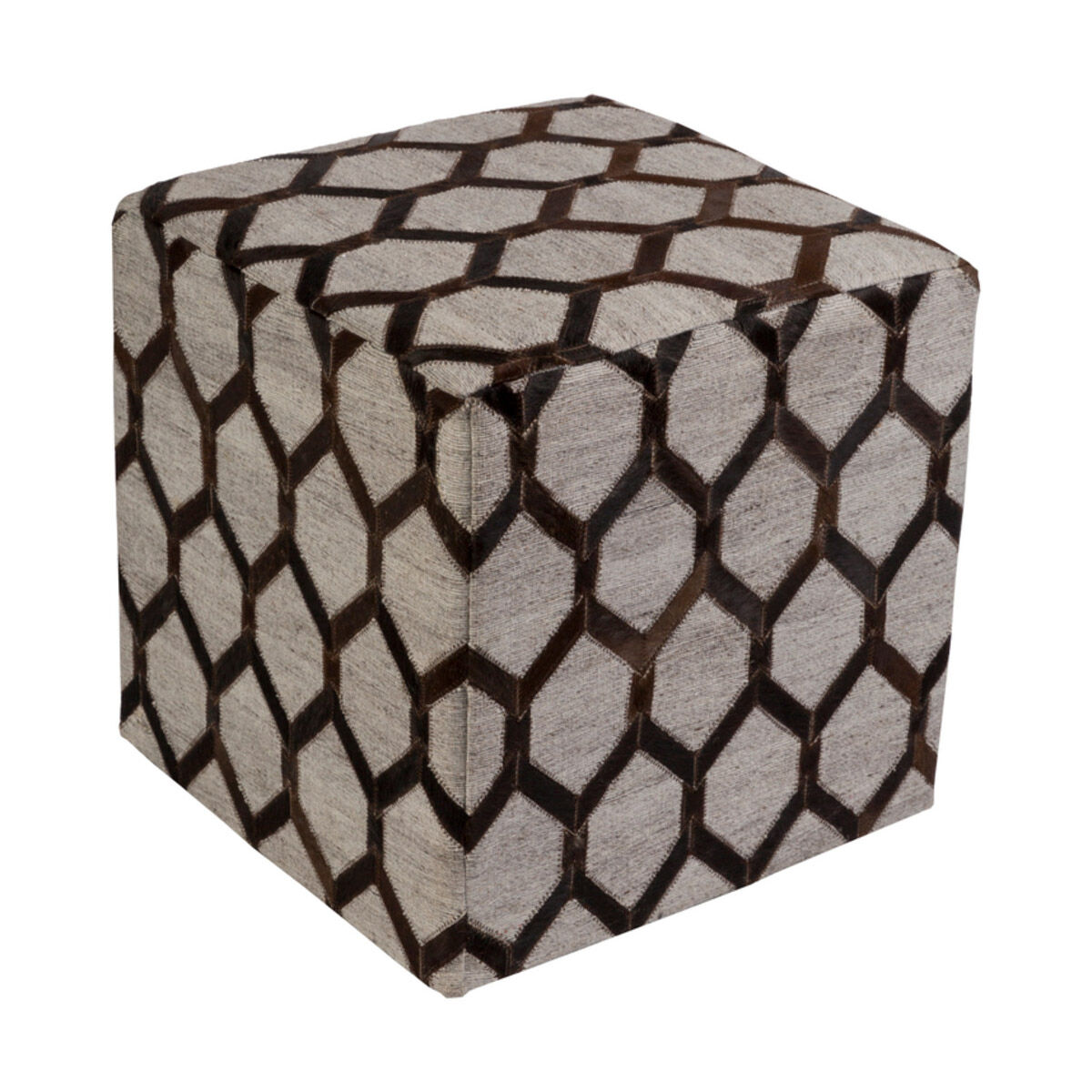 Medora 18 inch Black Pouf