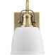 Preston 1 Light 7.5 inch Vintage Brass Bath Light Wall Light