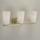 Romy 3 Light 24 inch Matte Brass Vanity Light Wall Light