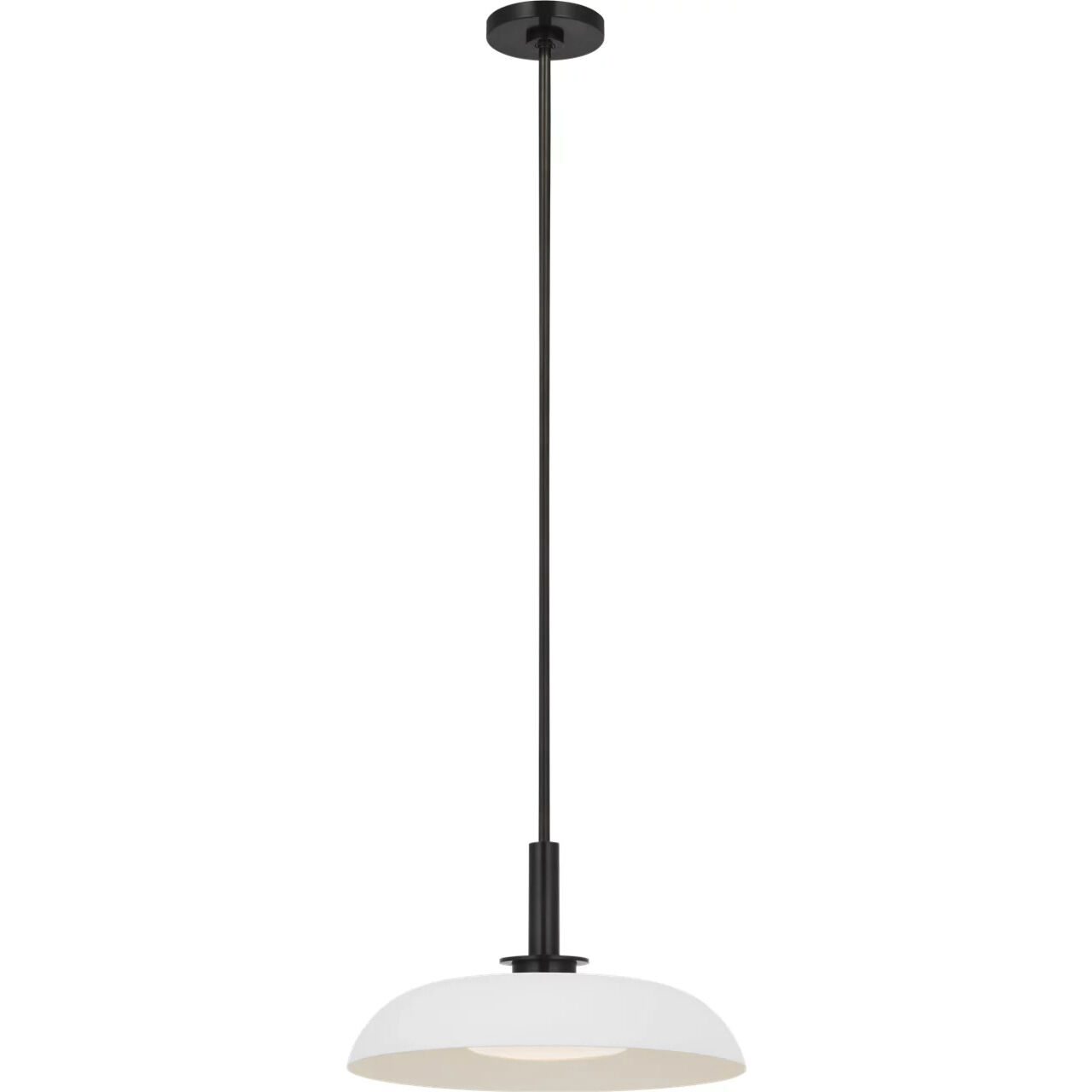 Amber Lewis Cyrus LED 15.5 inch Bronze and Matte White Pendant Ceiling Light