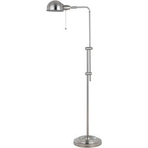 Croby 42 inch 60 watt Brushed Steel Floor Lamp Portable Light