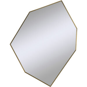 Devika 41 X 31 inch Clear and Satin Brass Wall Mirror