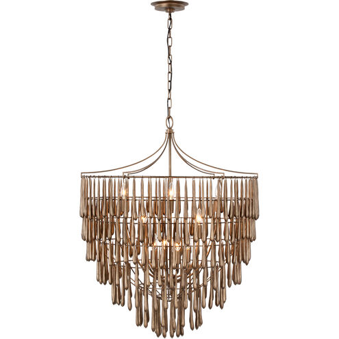 Julie Neill Vacarro LED 32.25 inch Antique Bronze Leaf Chandelier Ceiling Light, Large