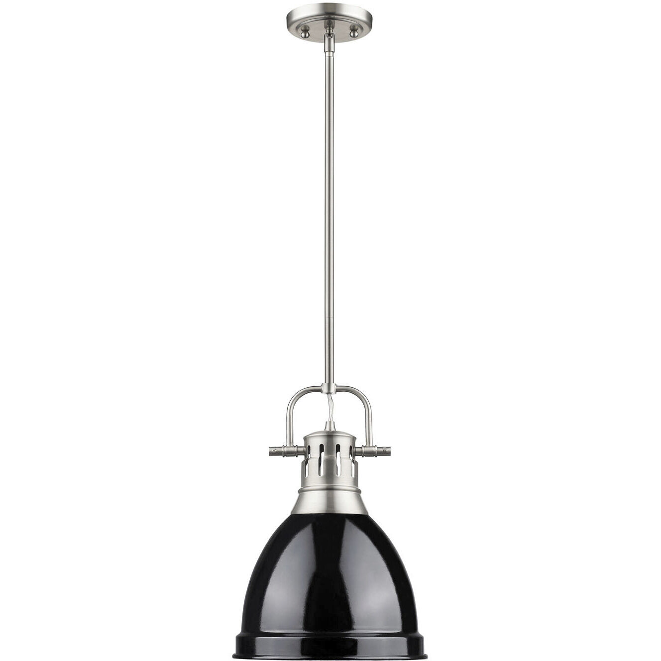 Yep Duncan 1 Light 8.88 inch Pewter Pendant Ceiling Light in Black, Small