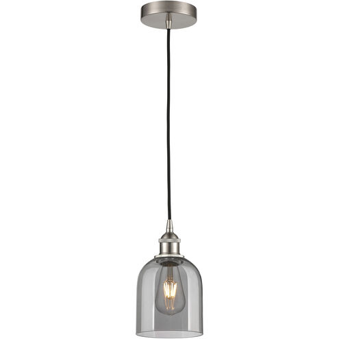 Edison Bella 1 Light 5.5 inch Brushed Satin Nickel Cord Hung Mini Pendant Ceiling Light