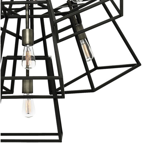 Fulton 7 Light 27.75 inch Aged Zinc with Antique Nickel Indoor Foyer Light Ceiling Light, Large