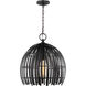Hanalei 1 Light 11.5 inch Midnight Black Pendant Ceiling Light