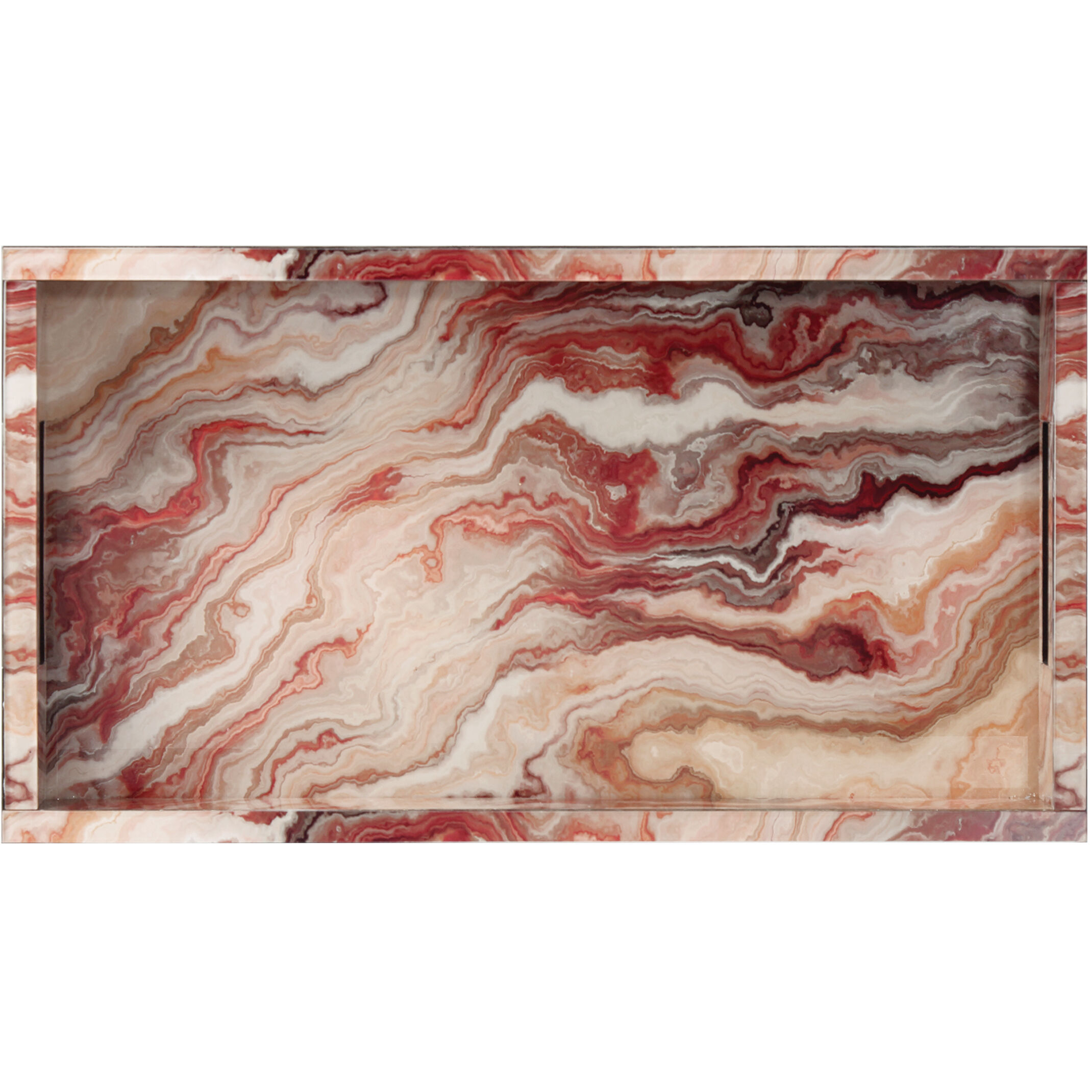 Interstellar Red Swirl Tray