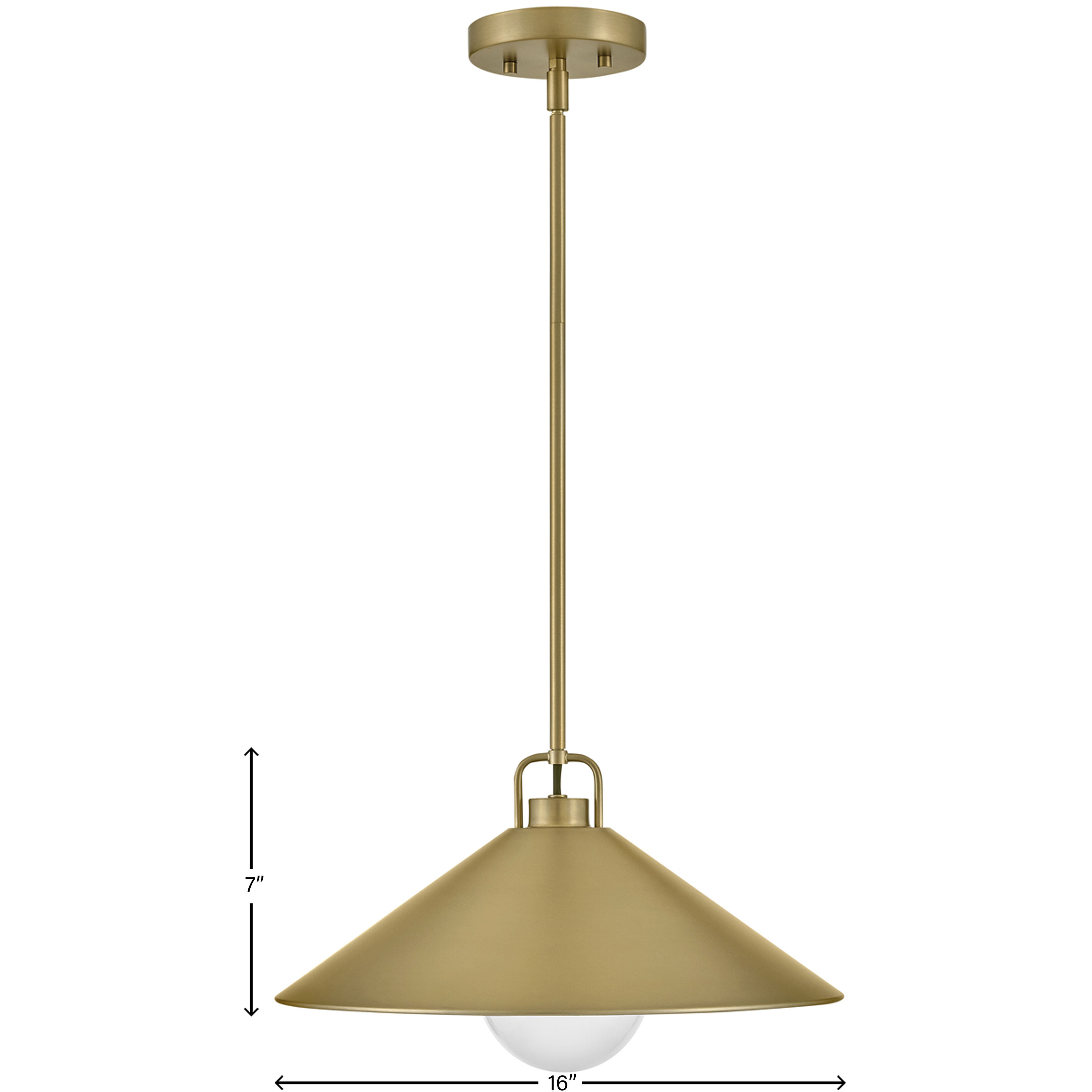 Milo LED 16 inch Lacquered Brass Pendant Ceiling Light