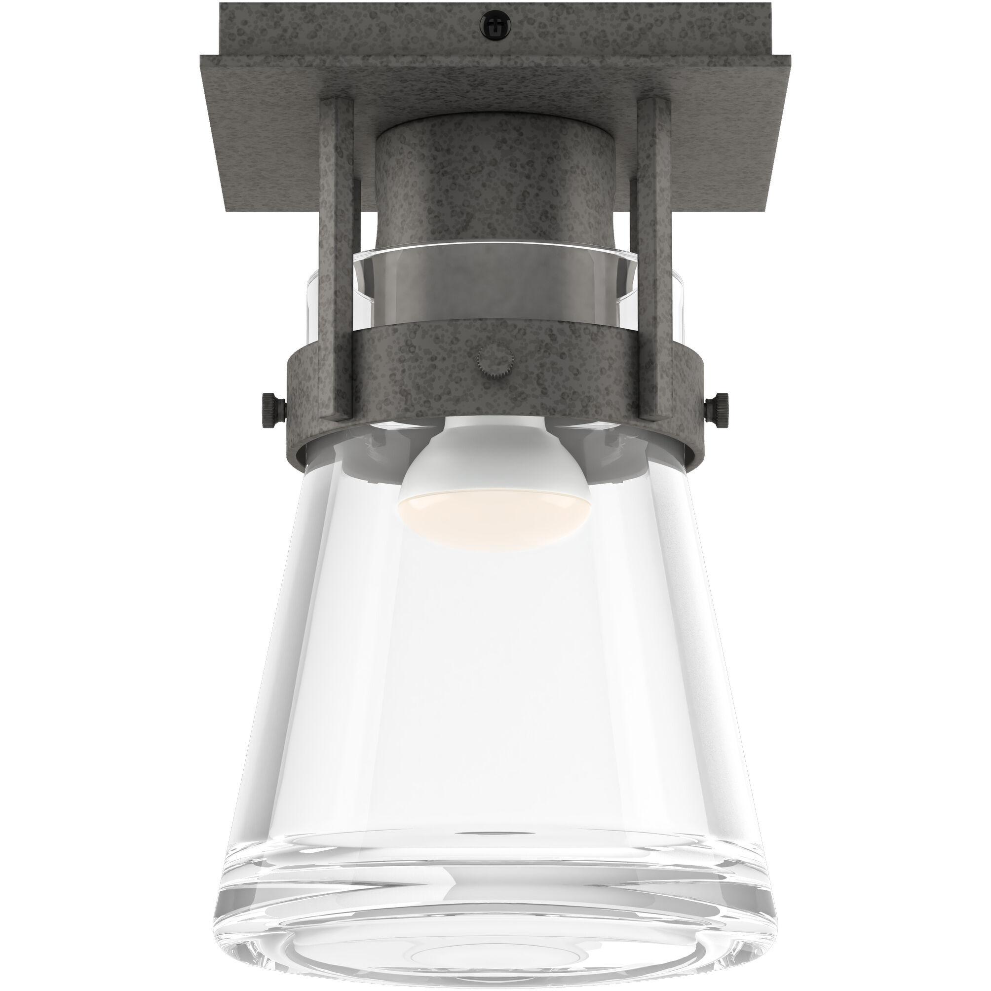 Erlenmeyer 1 Light 6.1 inch Natural Iron Semi-Flush Ceiling Light