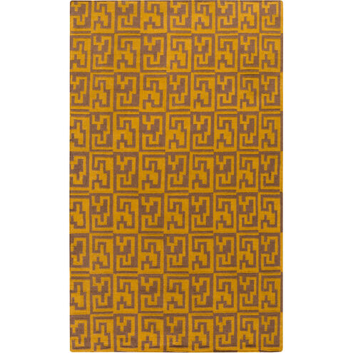 Frontier 36 X 24 inch Dark Brown, Saffron Rug