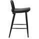 Looey 34 inch Black Counter Stool