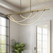 Aryas LED 60 inch Vintage Brass Linear Pendant Ceiling Light