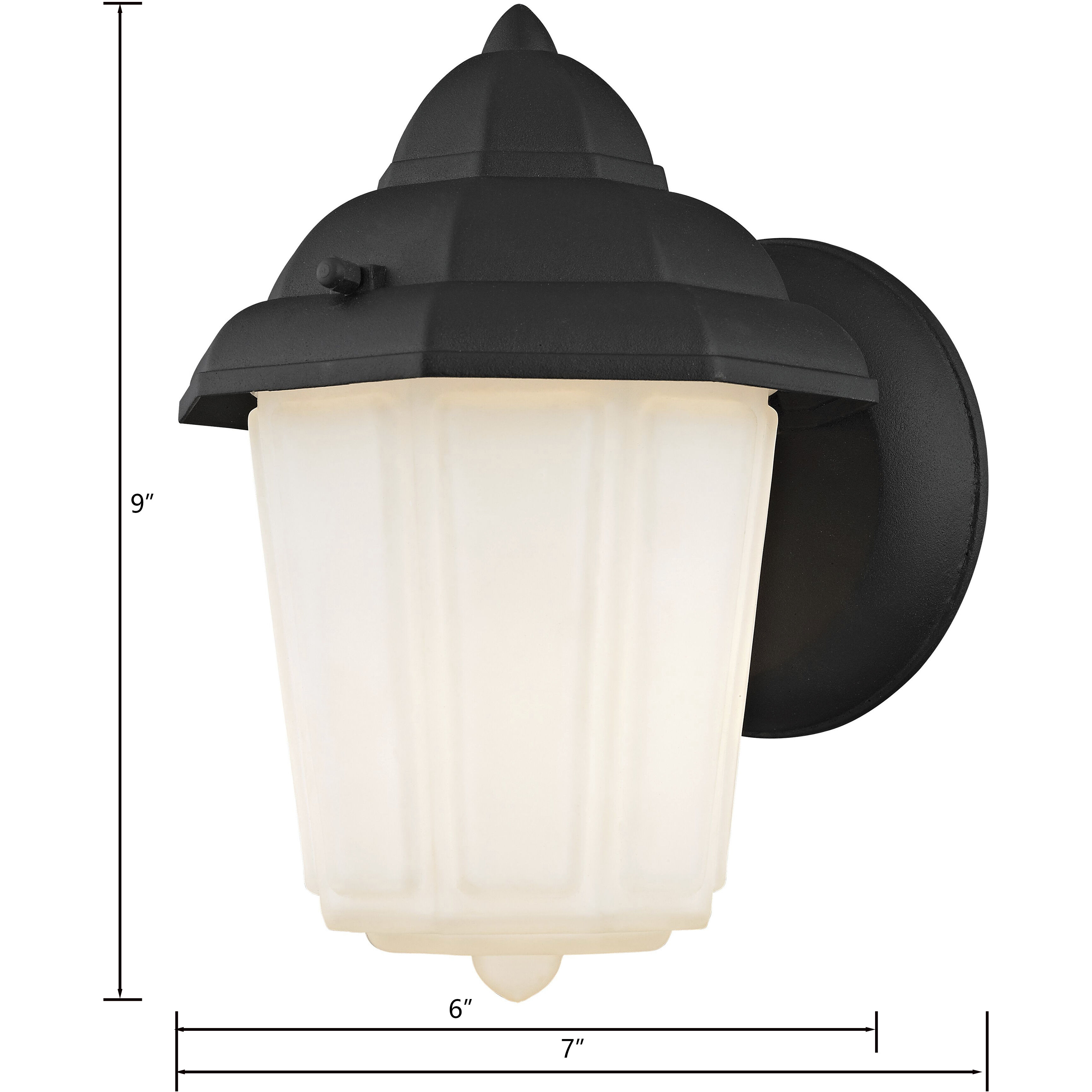 Cotswold 1 Light 9 inch Matte Black Outdoor Sconce