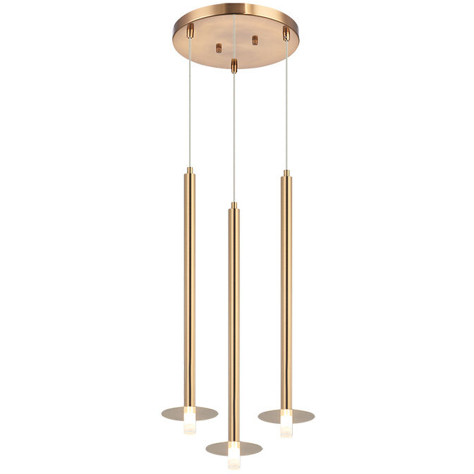 Reigndrop 3 Light 11 inch Aged Gold Brass Pendant Ceiling Light
