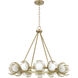 Flora 12 Light 29 inch Buffed Gold Chandelier Ceiling Light