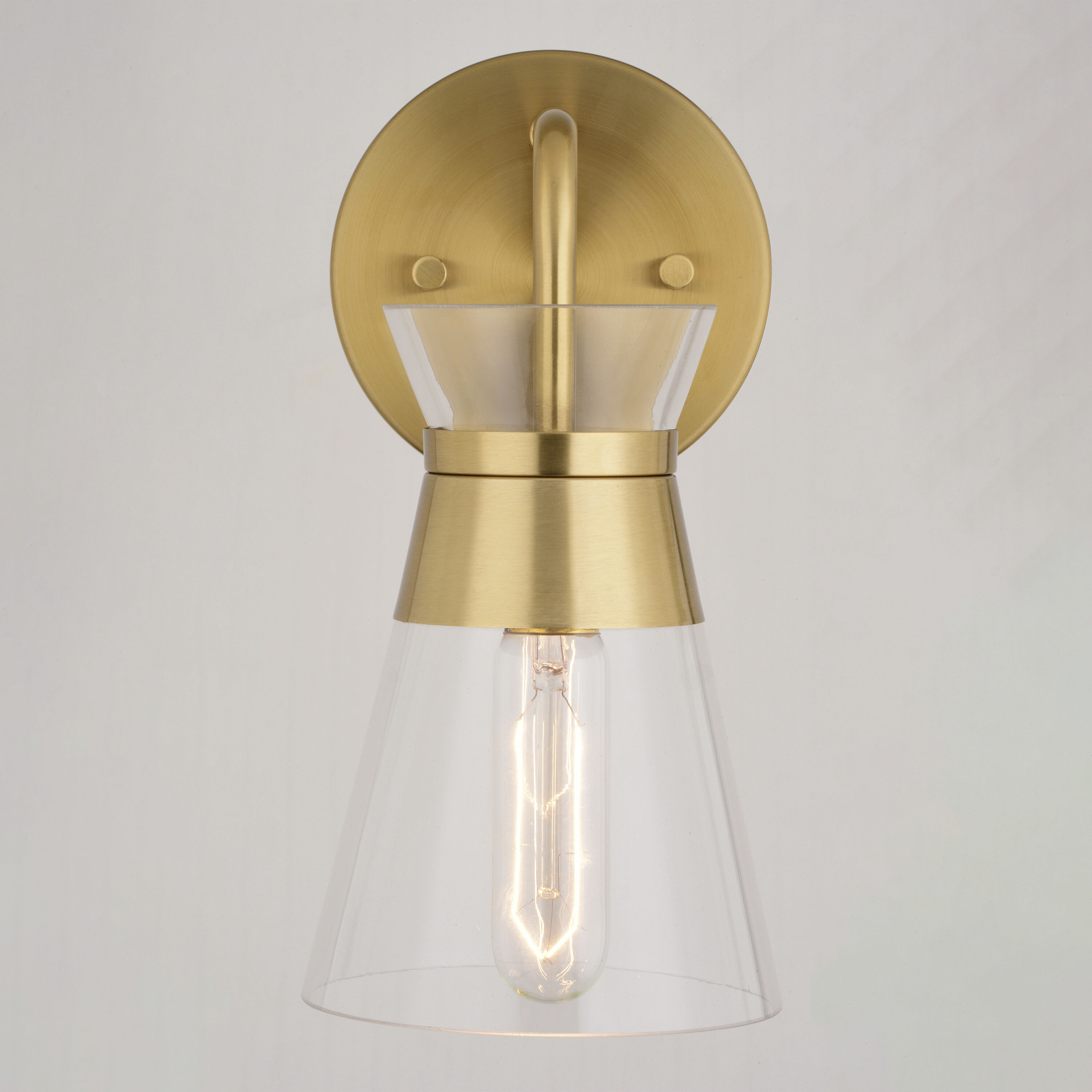 Harper 1 Light 5 inch Natural Brass Bathroom Light Wall Light