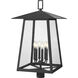 Rainer 6 Light 31.5 inch Black Outdoor Post Mounted Fixture in G9