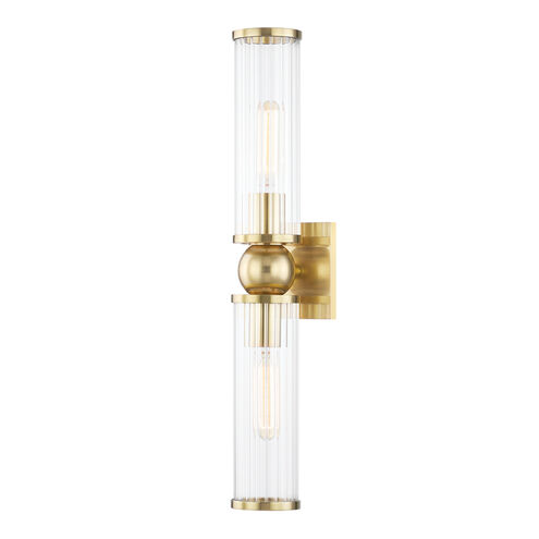 Malone 2 Light 4.5 inch Aged Brass ADA Wall Sconce Wall Light