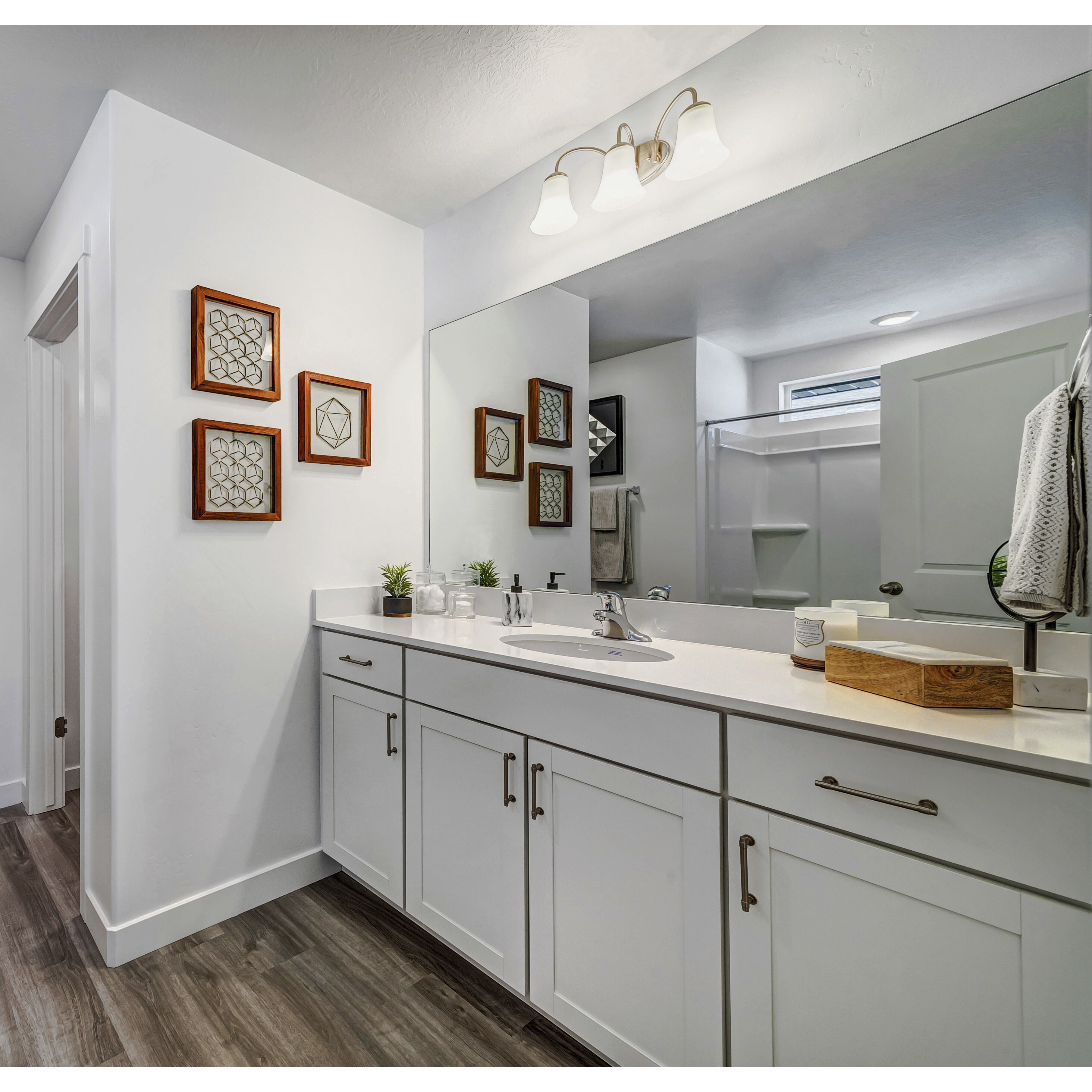 Logan 3 Light 19 inch Satin Nickel Bath Vanity Wall Light