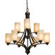 Parkdale 9 Light 28 inch Oil Rubbed Bronze Chandelier Ceiling Light in White