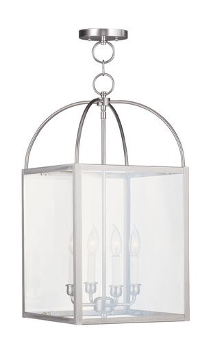 Milford 4 Light 13 inch Brushed Nickel Chain Lantern