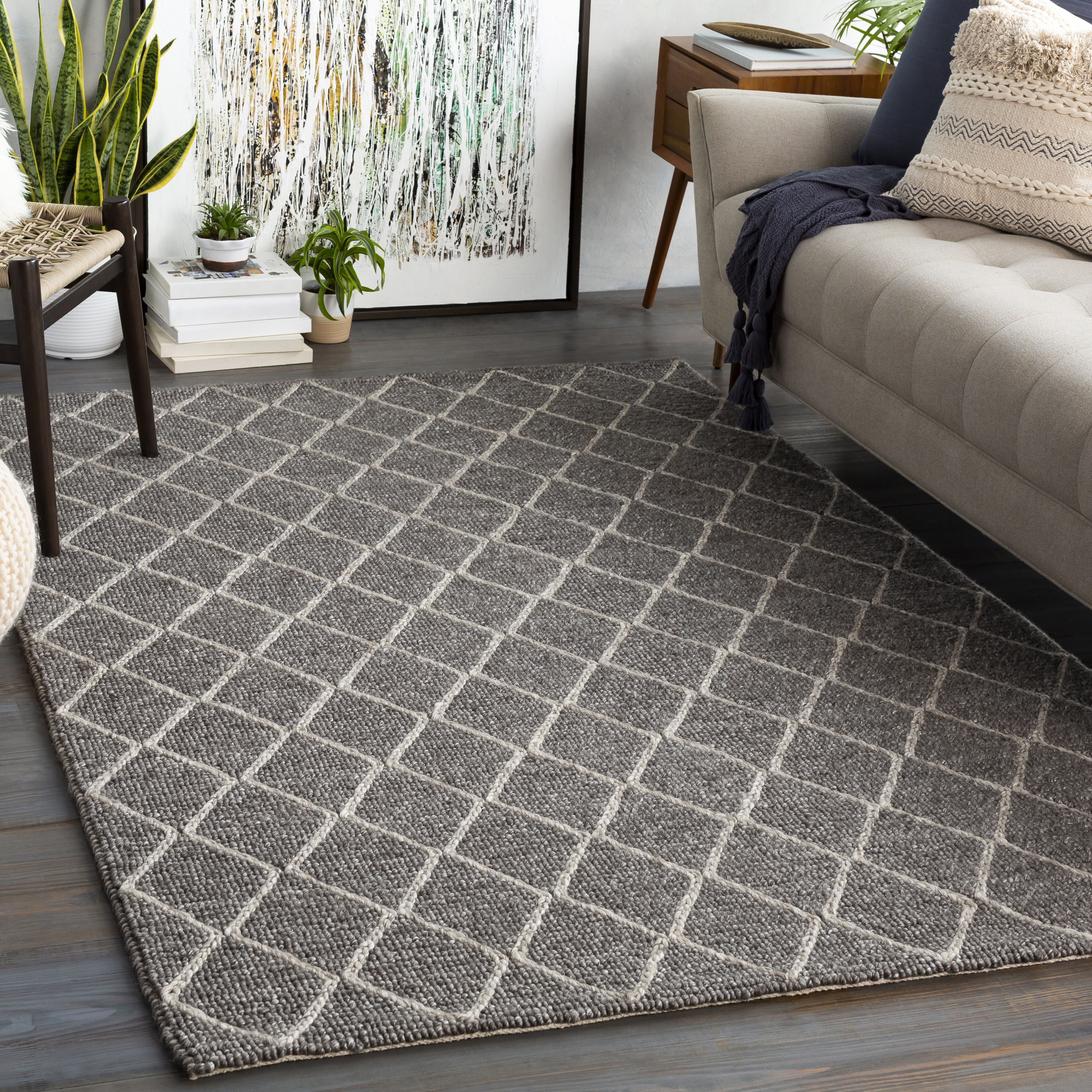 Whistler 156 X 108 inch Charcoal Rug in 9 x 13, Rectangle