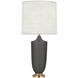 Michael Berman Hadrian 28.75 inch 150.00 watt Matte Ash Table Lamp Portable Light in Modern Brass