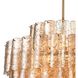 Fire and Ice 21 Light 34 inch Lacquered Gold Chandelier Ceiling Light in Champagne Glass