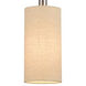 Allure 1 Light 6 inch Brushed Nickel Pendant Ceiling Light