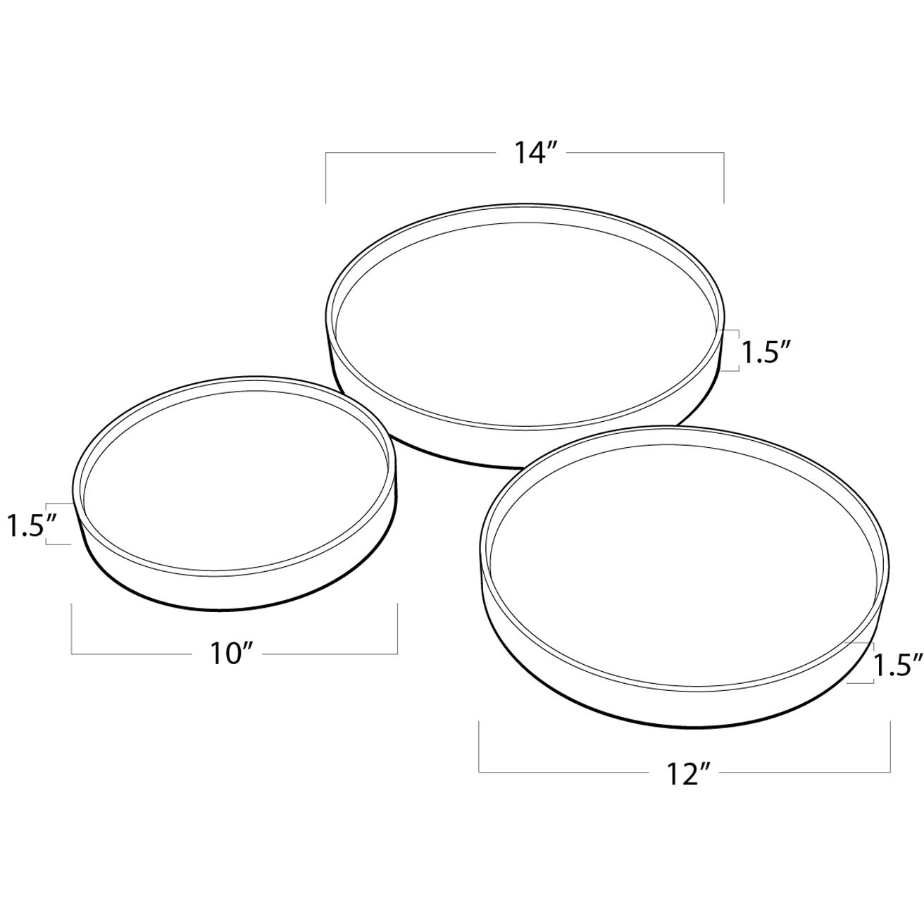 Mixer Natural Brass Serving Trays