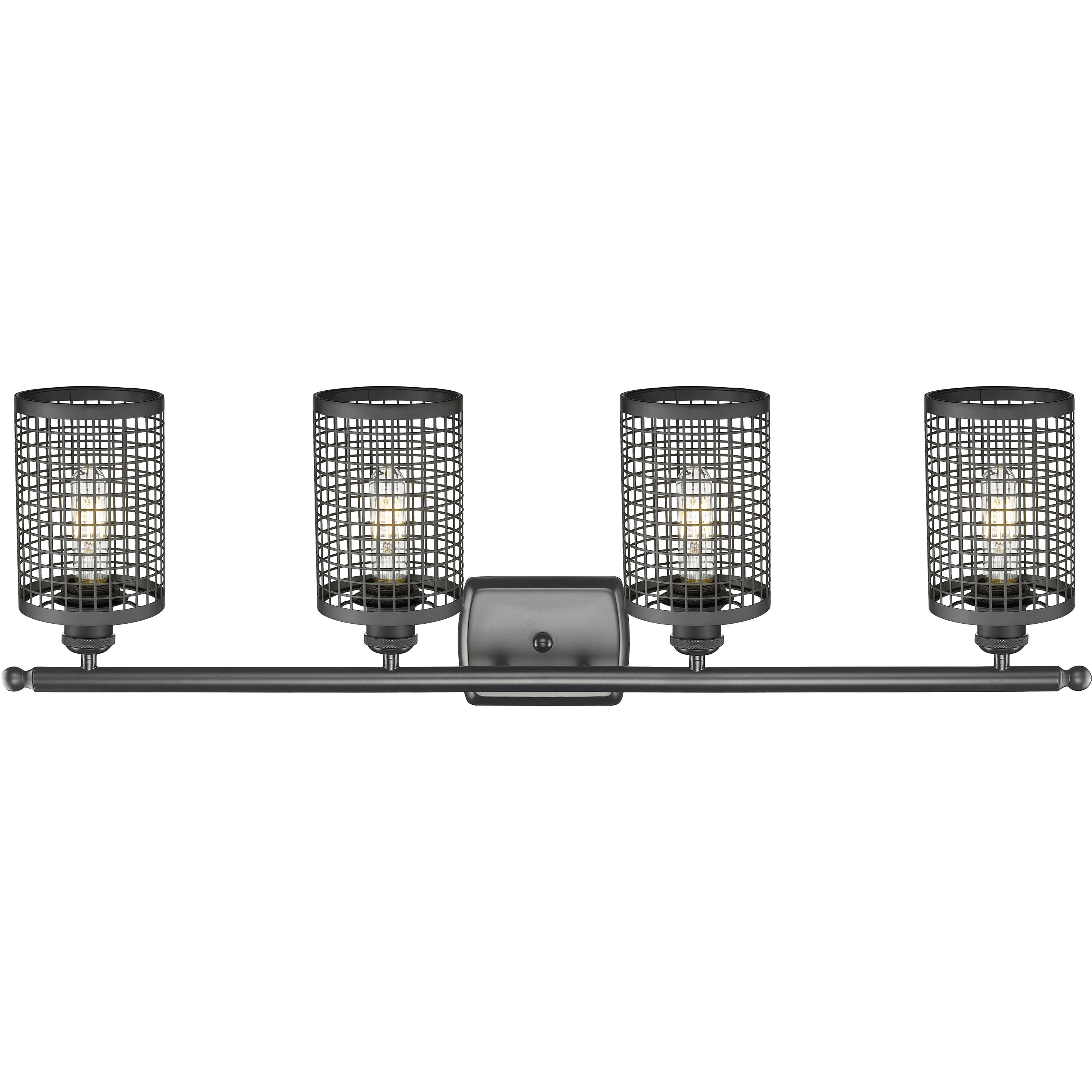 Nestbrook 4 Light 36 inch Matte Black Bath Vanity Light Wall Light