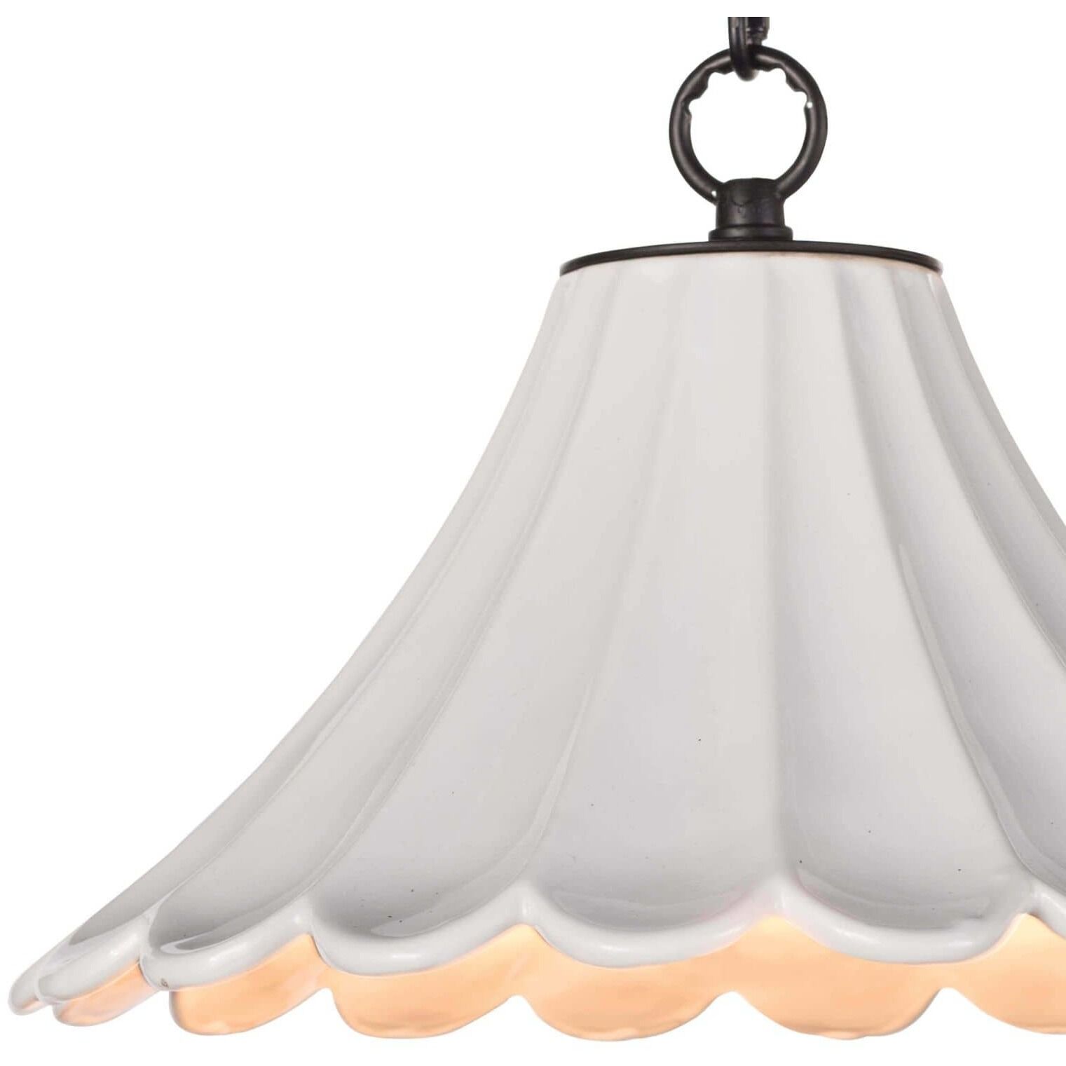 Cally 1 Light 12 inch White Pendant Ceiling Light, Small