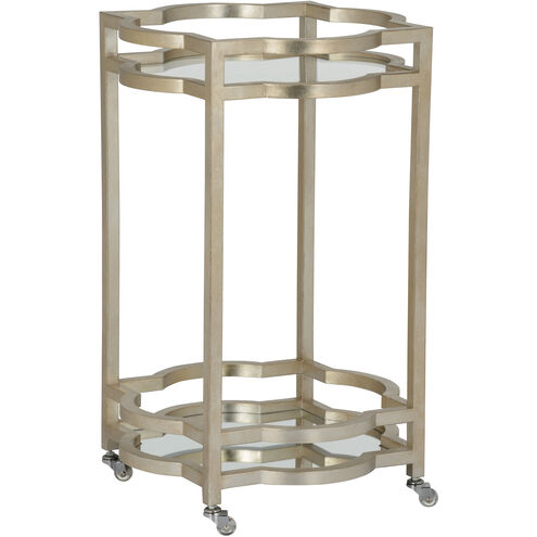 Quatrefoil Silver Bar Cart