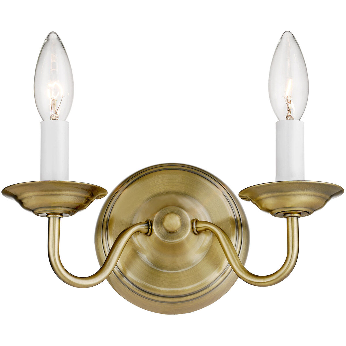 Williamsburgh 2 Light 10 inch Antique Brass Wall Sconce Wall Light