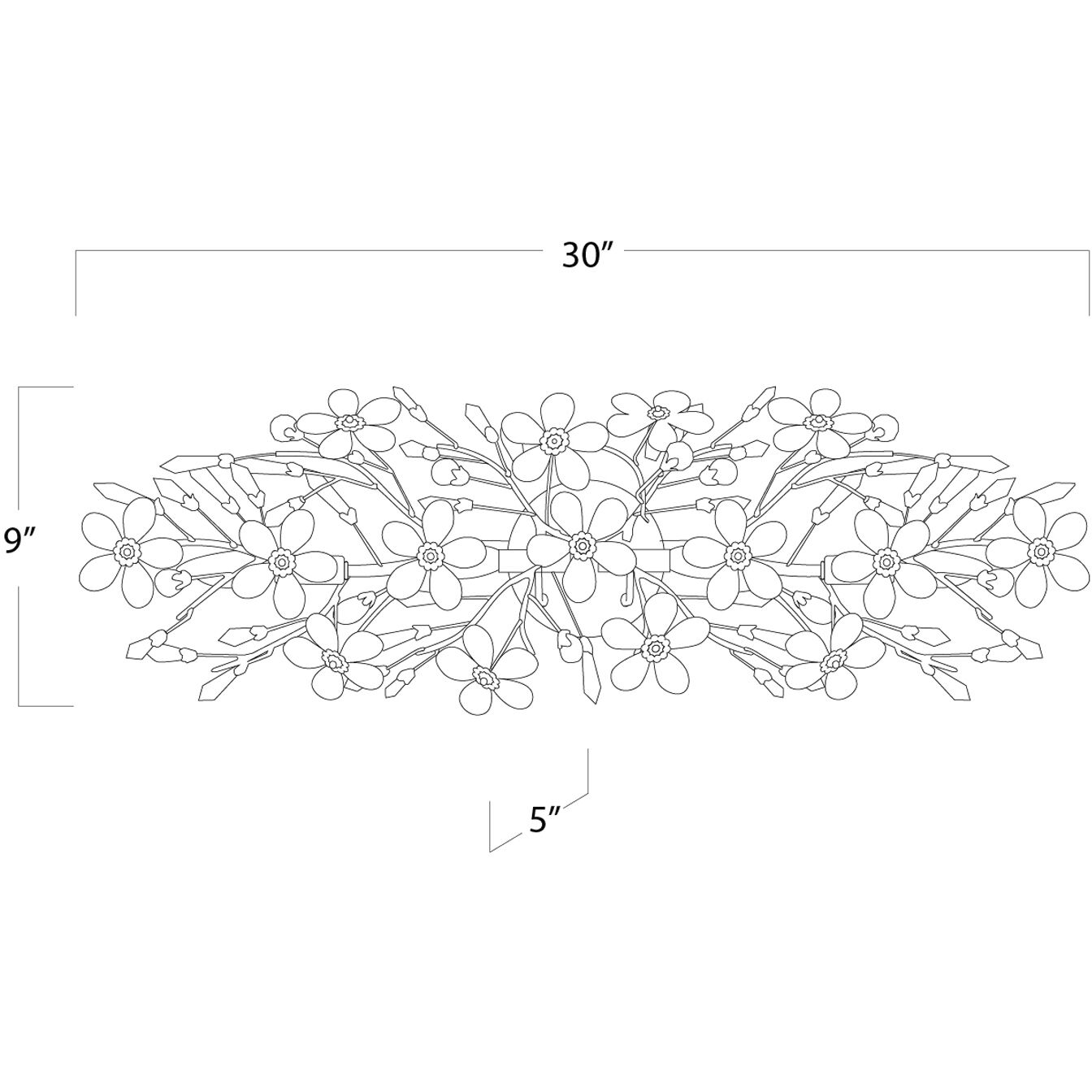 Cheshire 4 Light 30 inch Gold Leaf Wall Sconce Wall Light