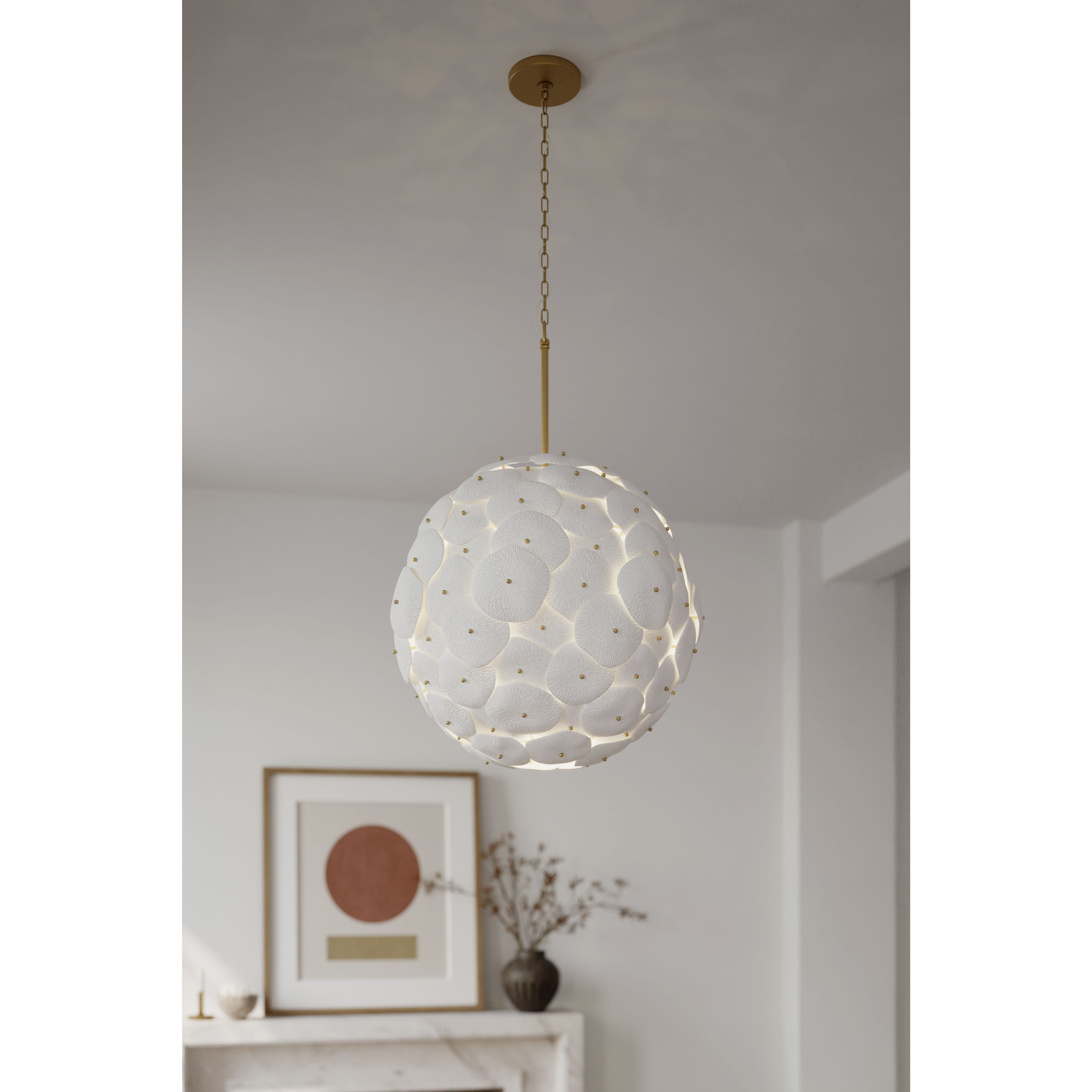 Coastlyn 7 Light 28 inch Legacy Brass Pendant Ceiling Light