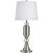 Steel 31.25 inch 100 watt Brushed Steel Table Lamp Portable Light