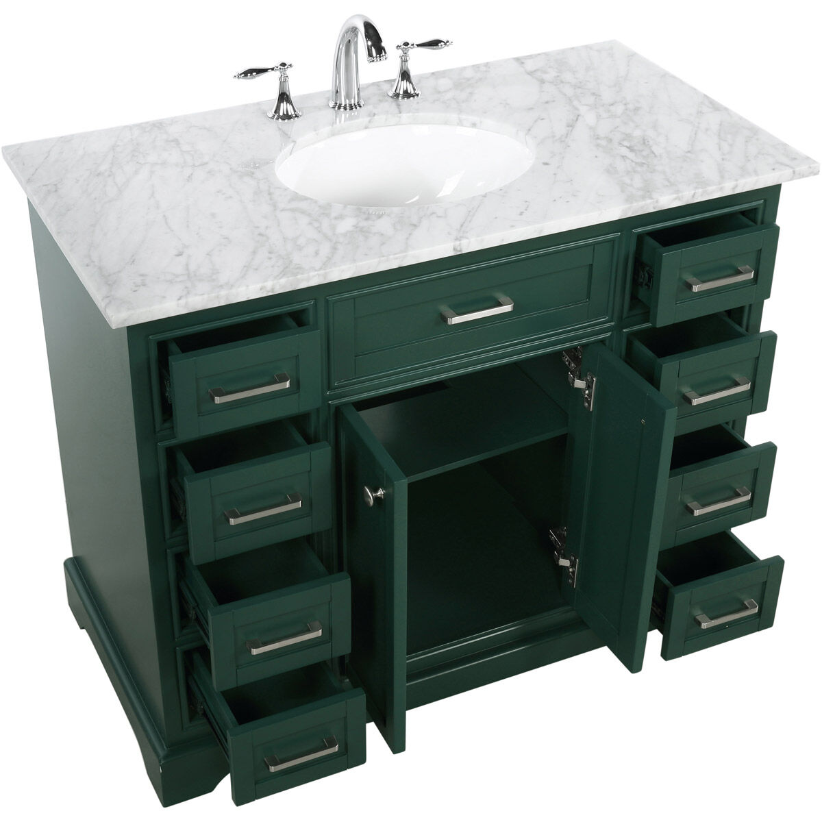 Americana 42 X 21.5 X 35 inch Green Vanity Sink Set