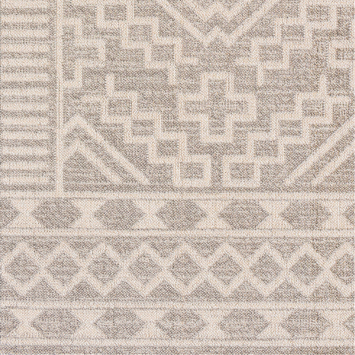 Veranda 108 X 79 inch Taupe/Ivory Rugs, Rectangle