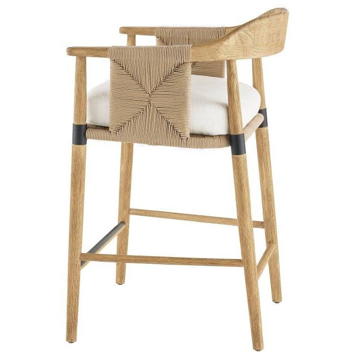 Estes 34.5 inch Pearl and Willow and Honey and Blackened Bronze Outdoor Counter Stool