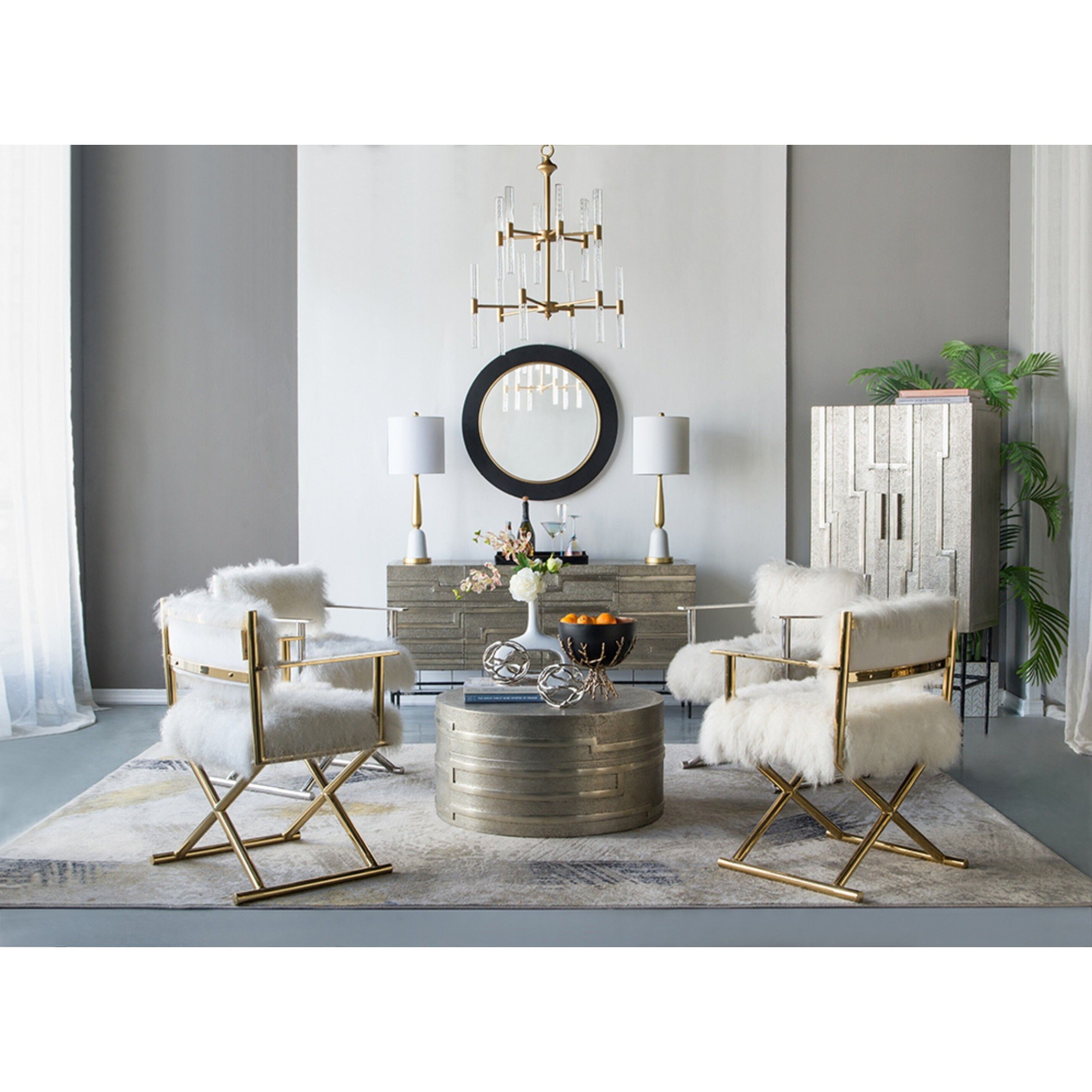 Wave Sphere Silver Accent Decor