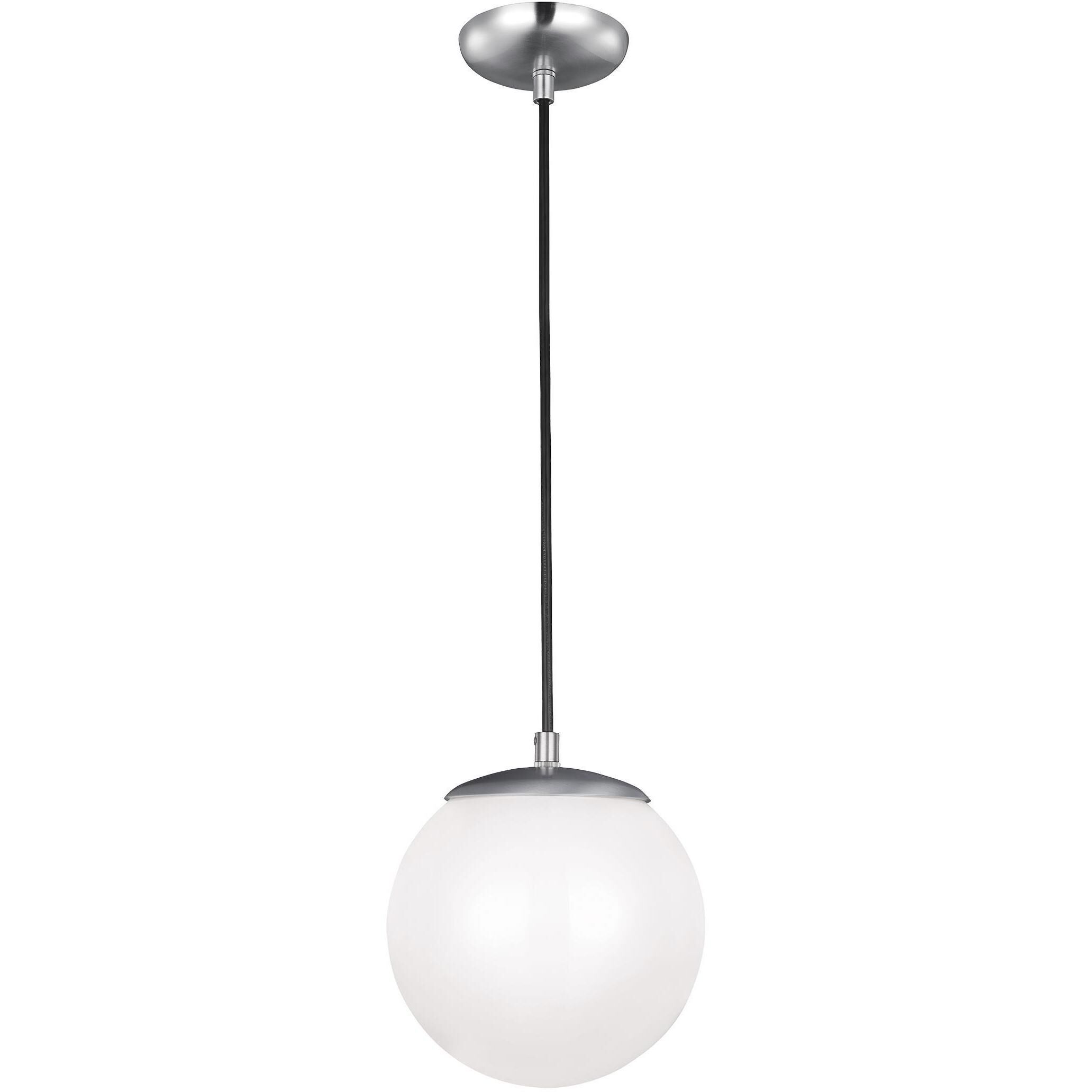 Leo Hanging Globe One Light Pendant in Satin Brass