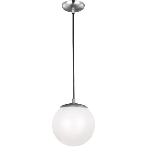 Leo - Hanging Globe 1 Light 8 inch Satin Aluminum Pendant Ceiling Light