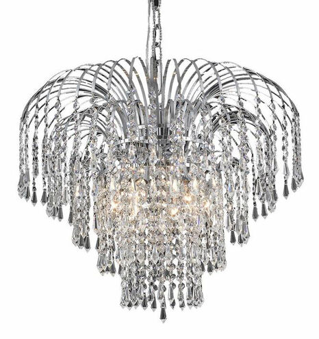 Falls 6 Light 21 inch Chrome Dining Chandelier Ceiling Light in Royal Cut