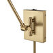 Whitmire 10.5 inch 60.00 watt Brushed Gold Swingarm Sconce Wall Light, Plug-In/Hardwire